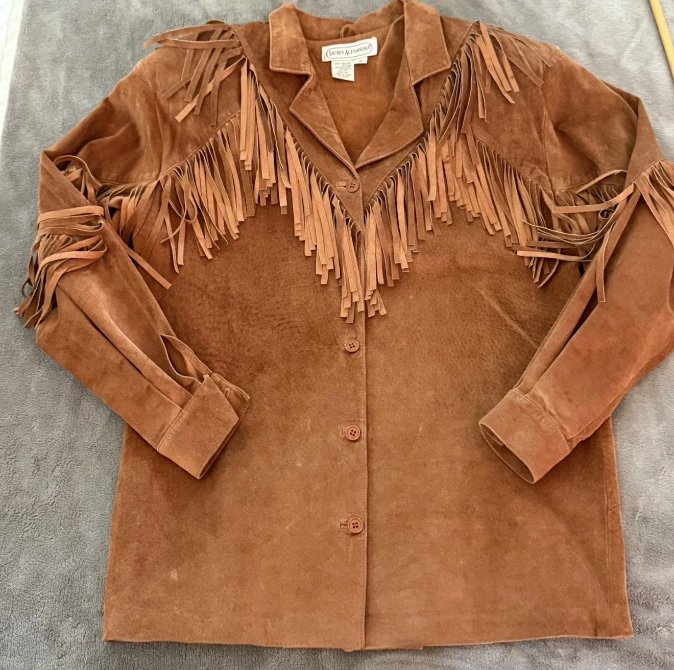 Vintage Suede Fringe Jacket Size Small