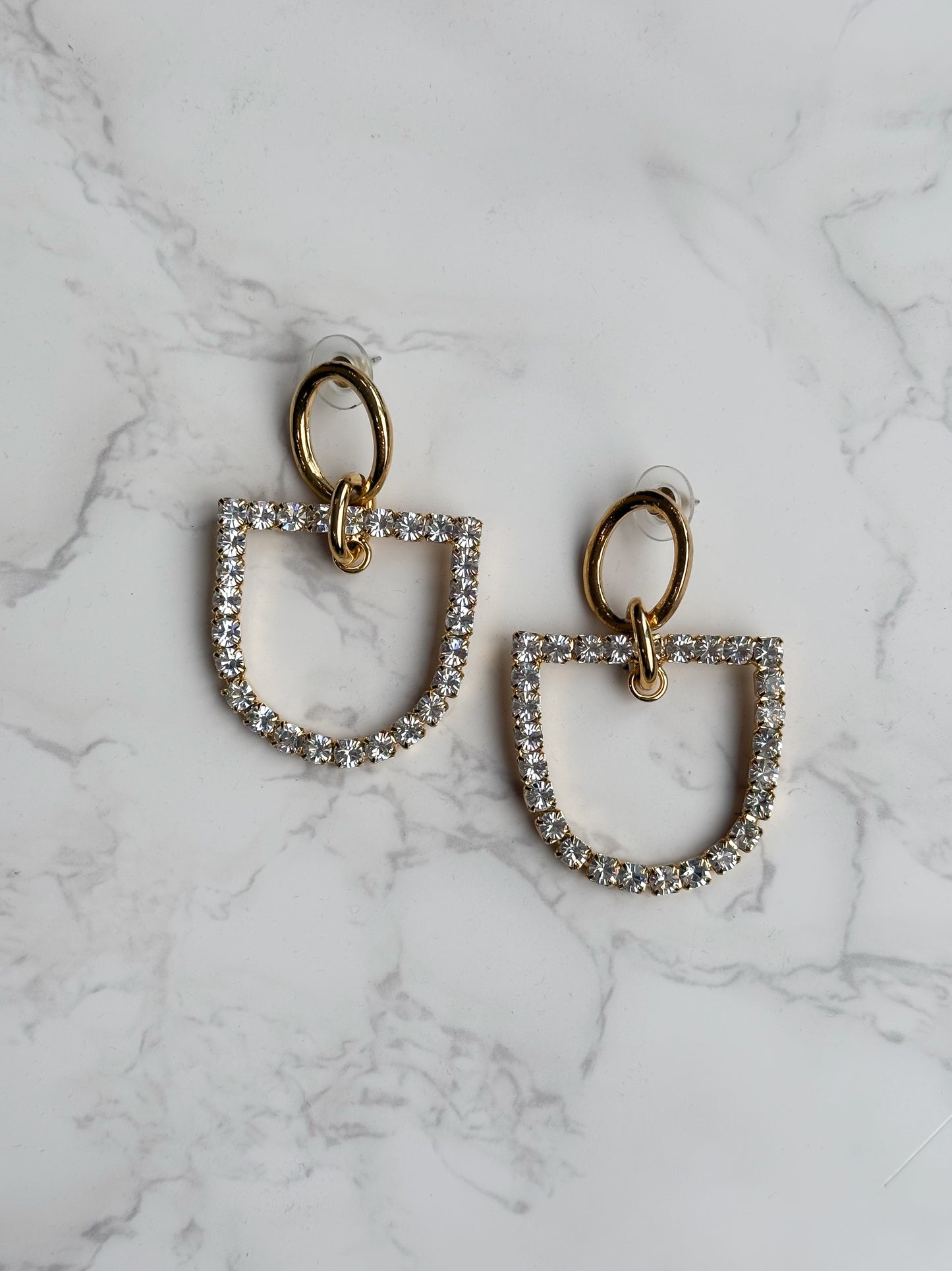 NEW!! Horsebit and Rhinestone Earrings