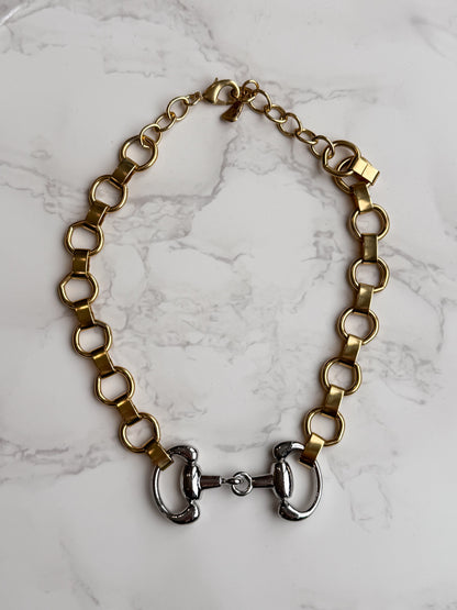 NEW!! Two Tone Snaffle Bit Necklace