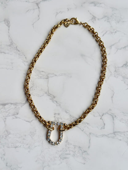 NEW!! Horsebit and Rhinestone Necklace
