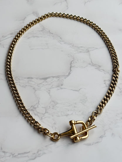 NEW!! Half Snaffle Bit Necklace in Gold