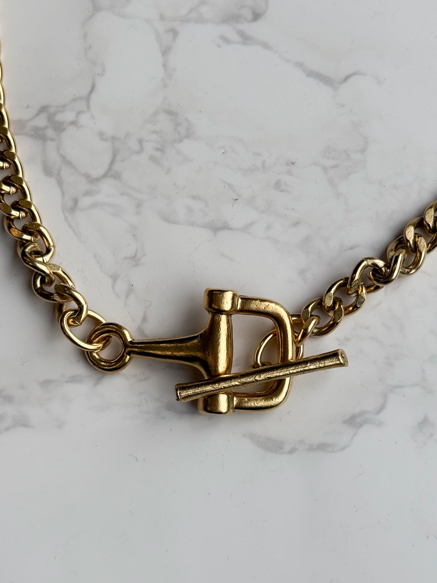 NEW!! Half Snaffle Bit Necklace in Gold