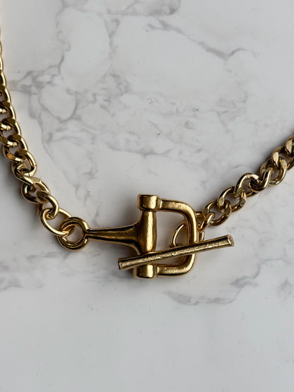 NEW!! Half Snaffle Bit Necklace in Gold