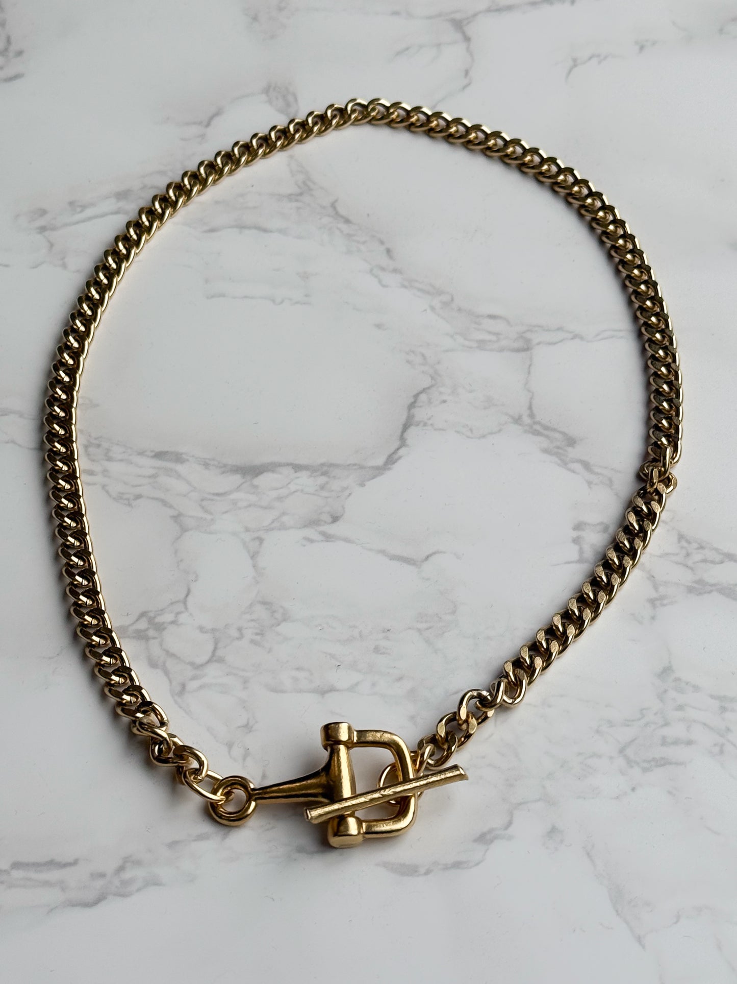 NEW!! Half Snaffle Bit Necklace in Gold