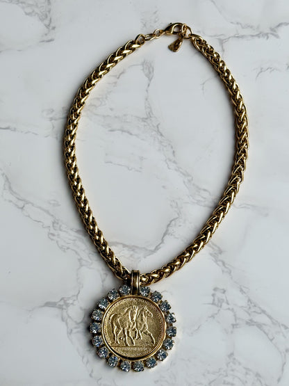 NEW!! Horse and Rhinestone Pendant Necklace