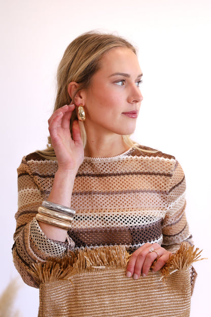 NEW!! “Riley” Gold Chunky Hoop