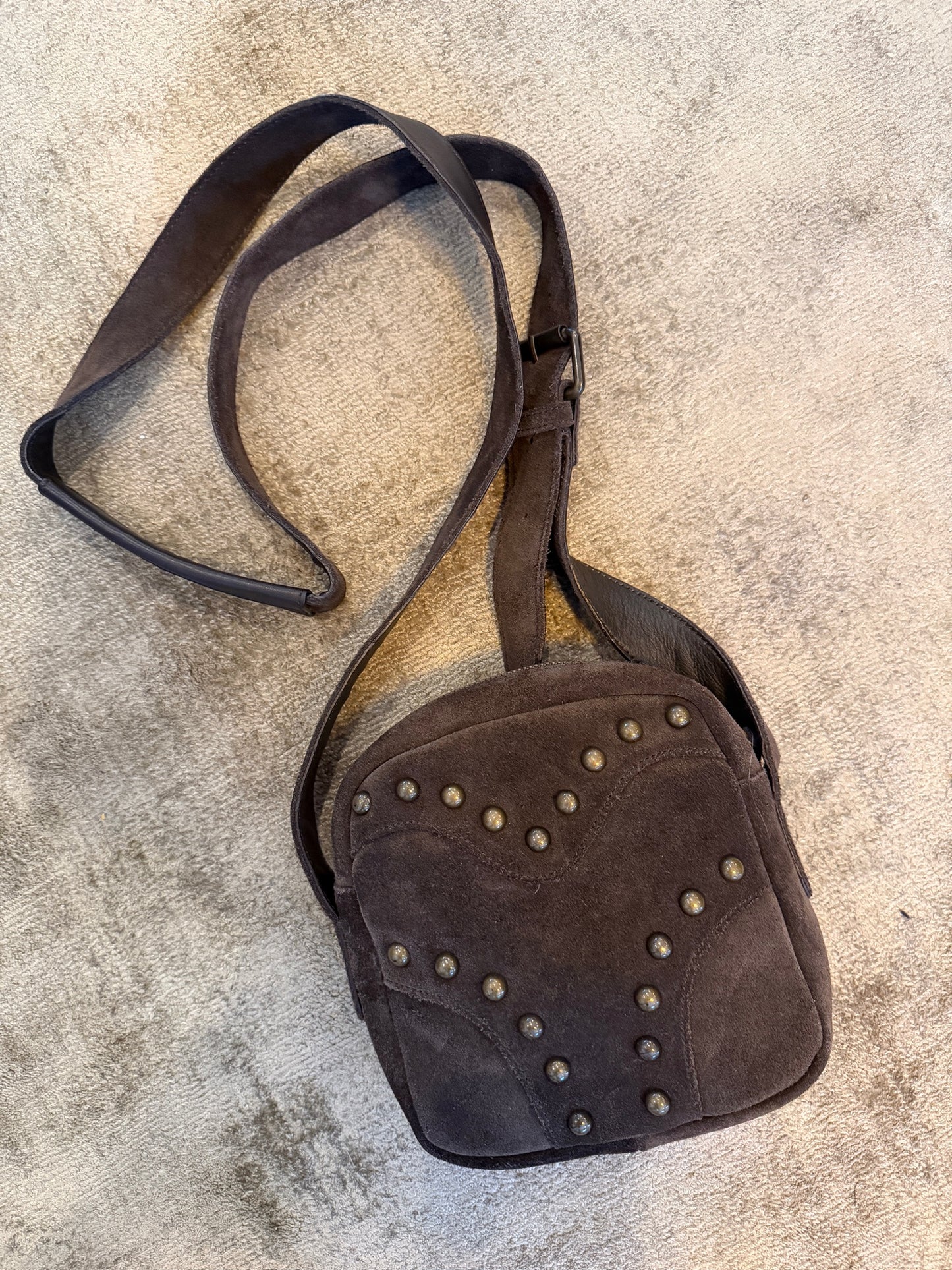Vintage Just Cavalli Suede Studded Crossbody