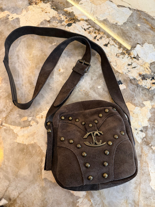 NEW!! Vintage Just Cavalli Suede Studded Crossbody