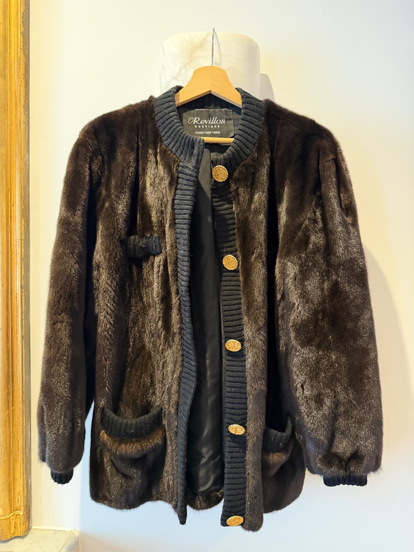 Vintage Revillion Mahogany Mink Cardigan Size S/M