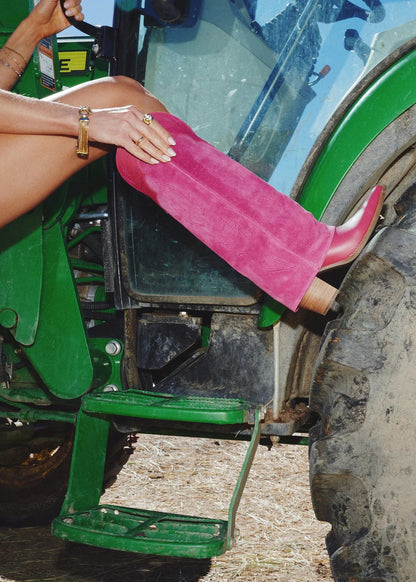 Wild Fire Leather Boot - Pink