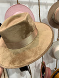 NEW!! The Luna Banded Suede Hat in Mocha