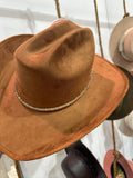 NEW!! The Kenny Faux Suede Cowboy Hat in Camel