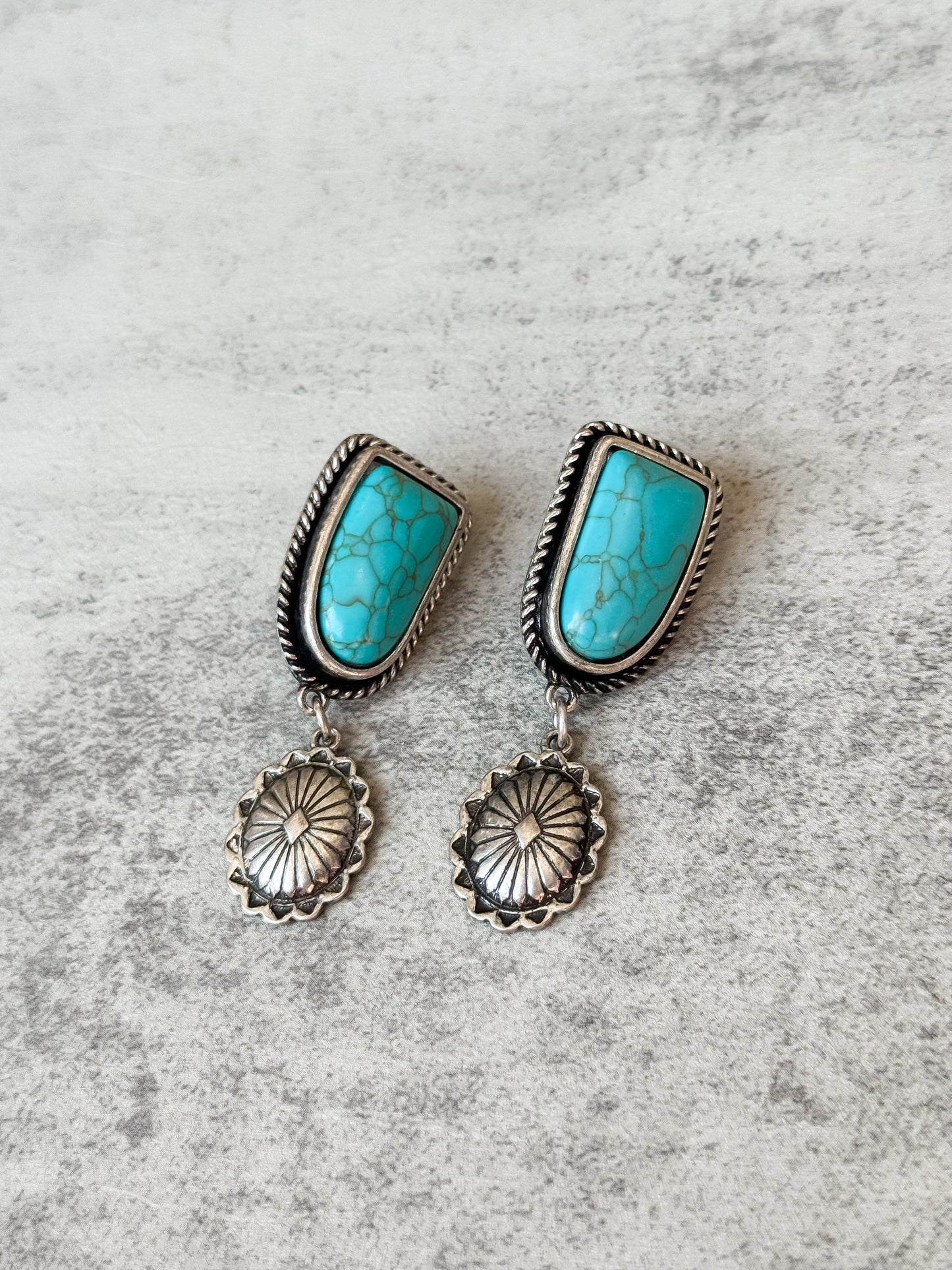NEW!! Sierra Imitation Turquoise Earrings