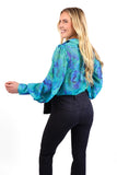 NEW!! Ella Blouse in Blue Floral