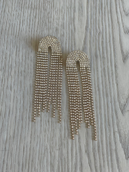 NEW!! The “Wynn” Crystal Drop Earring in Gold