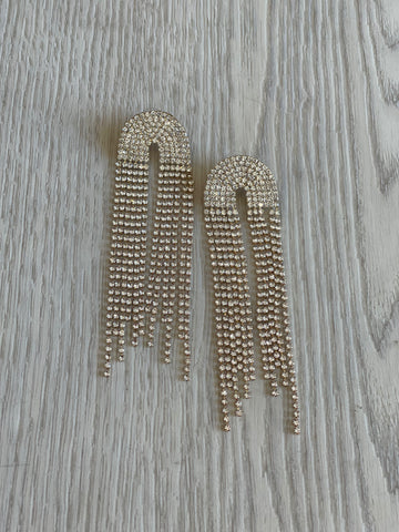 NEW!! The “Beverly” Crystal Drop Earring in Gold