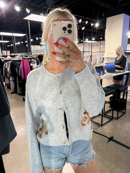 NEW!! Horse Cardigan in Grey