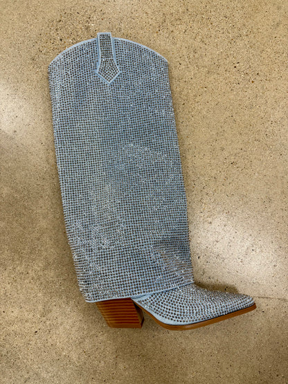 NEW!! Banian Denim Rhinestone Boot