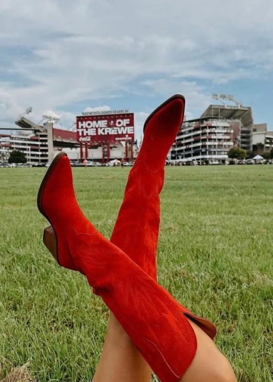 NEW!! Dingo Thunder Road Leather Boot in Red