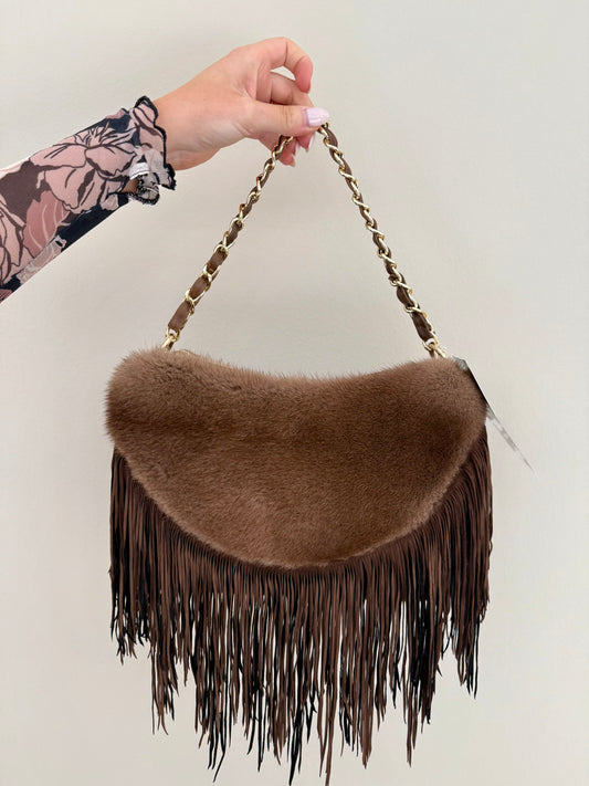 NEW!! Vintage Mink Fringe Purse in 3 Colors