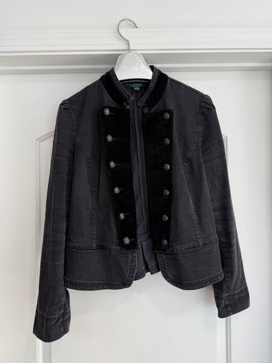 Vintage Ralph Lauren Denim Military Jacket Size 12