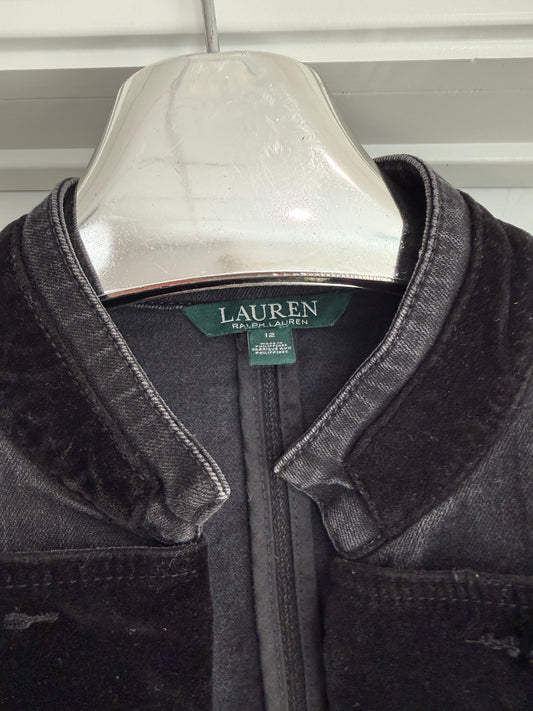 Vintage Ralph Lauren Denim Military Jacket Size 12