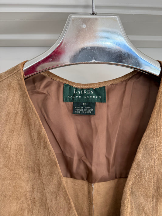 Vintage Ralph Lauren Suede Fringe Vest SIze Small