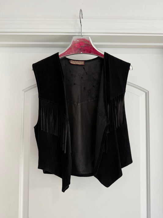 Vintage Double D Ranch Fringe Vest Size Large
