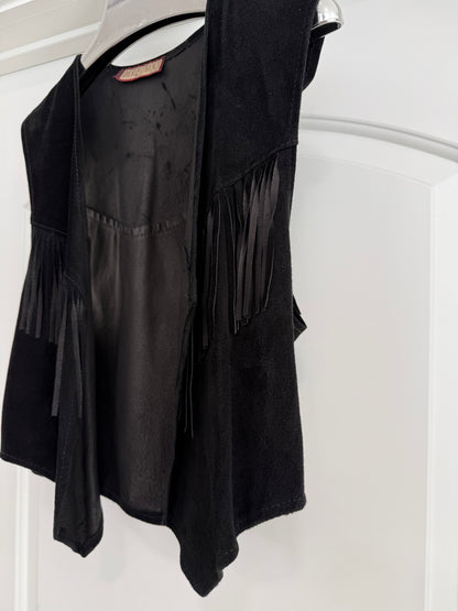 Vintage Double D Ranch Fringe Vest Size Large