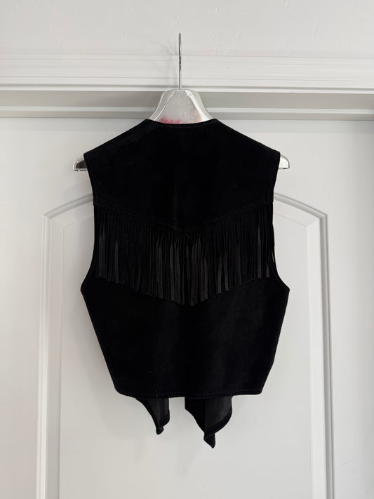 Vintage Double D Ranch Fringe Vest Size Large