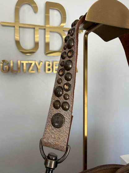 Nude Fringe Bucket Bag in Mini w/ Strap