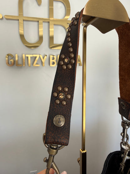 Black Fringe Bucket Bag in Mini w/ Strap