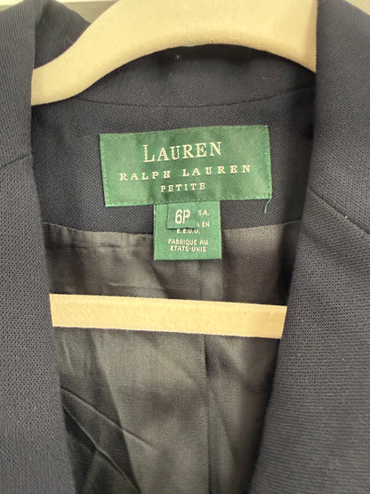 NEW!! Vintage Ralph Lauren Navy Crest Blazer Size 6 Petit