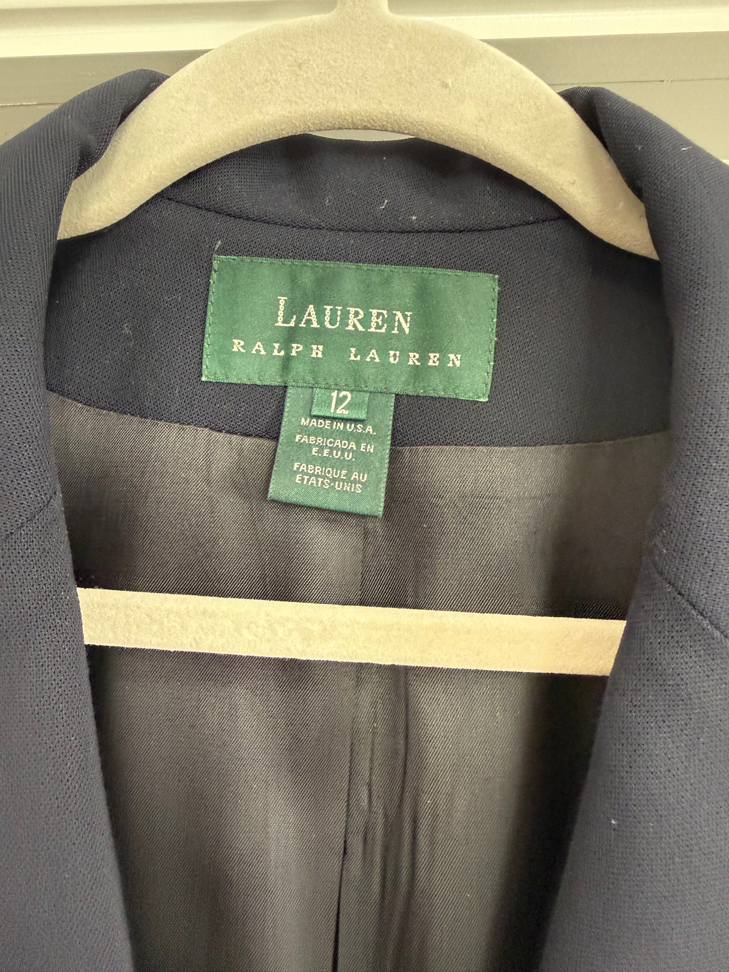 NEW!! Vintage Ralph Lauren Navy Crest Blazer Size 12