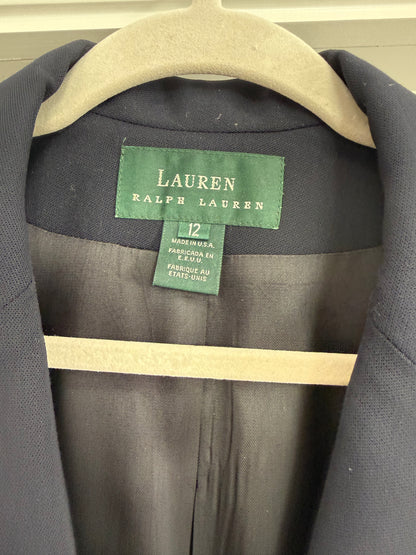 NEW!! Vintage Ralph Lauren Navy Crest Blazer Size 12
