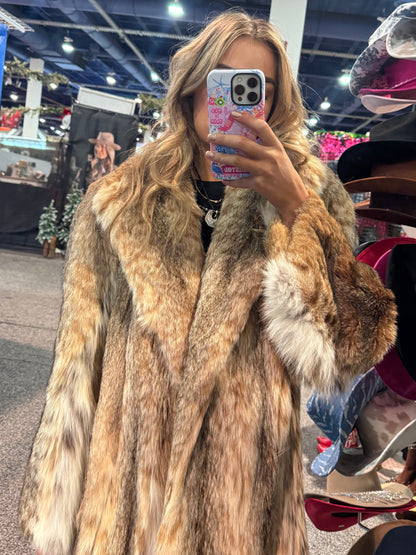 #163 Vintage Canadian Lynx Coat Size Large/Xlarge