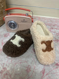 NEW!! Sasha Platform Slippers in Brown