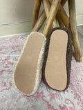 NEW!! Sasha Platform Slippers in Beige