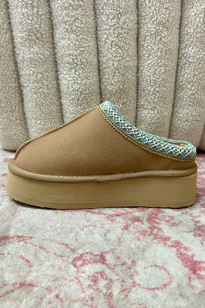 FINAL SALE!! Tazmin Platform Slipper in Sand