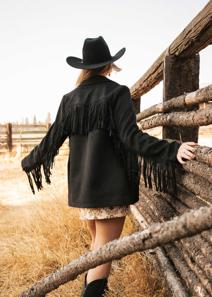 NEW!! Sierra Fringe Jacket in Black