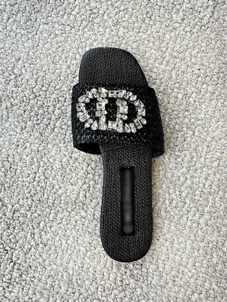 NEW!! Seychelles Raffia Slide in Black