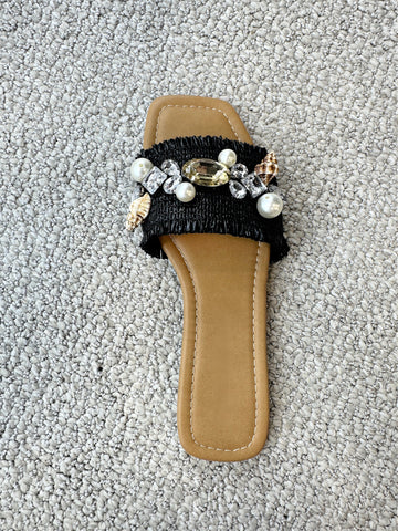 NEW!! "Off the Coast" Seashell Slide in Black