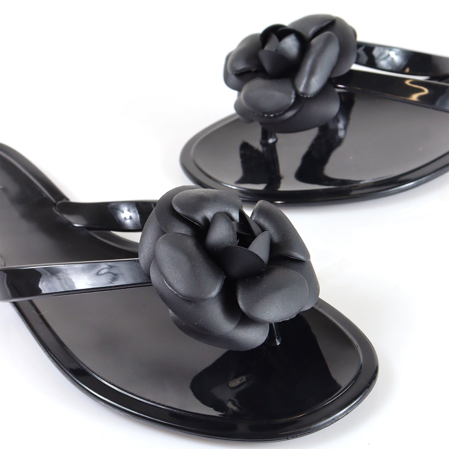 FINAL SALE!! Coco Jelly Slides in Black