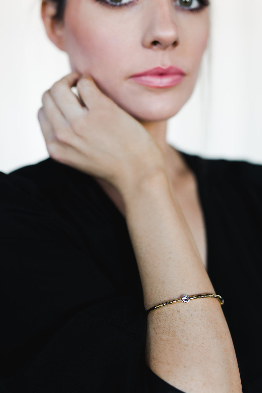 The 18K Plated Swarovski Bangle Bracelet