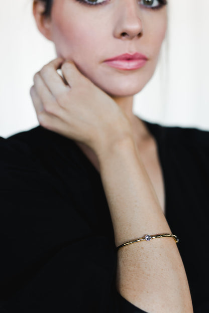 The 18K Plated Swarovski Bangle Bracelet