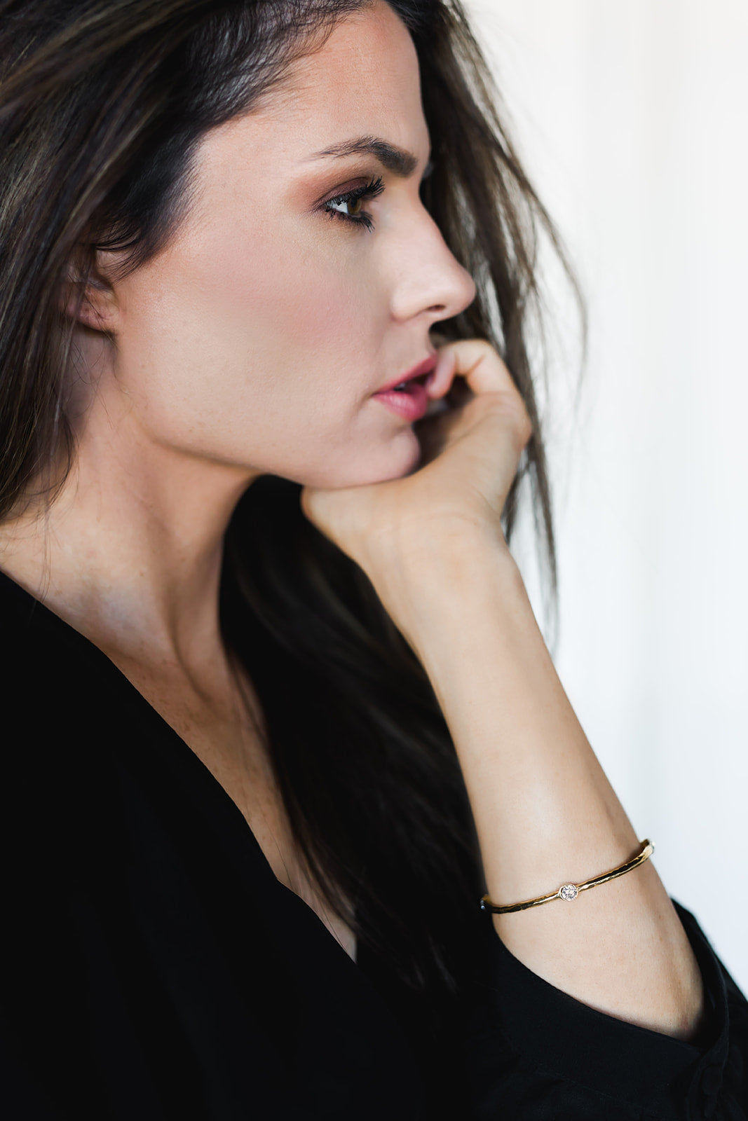 The 18K Plated Swarovski Bangle Bracelet