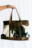 EXCLUSIVE!! Leather and Cowhide Travel Bag in 3 Colors!