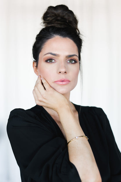 The 18K Plated Swarovski Bangle Bracelet