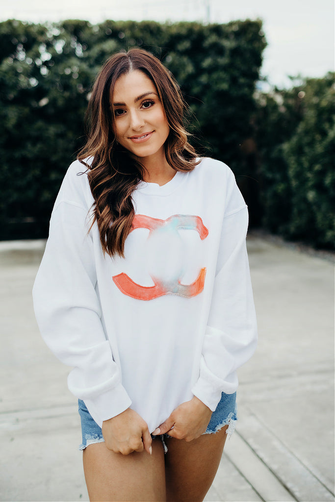 NEW!! Icon Ombre Patch Oversized Sweatshirt