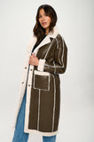 FINAL SALE!! The "Sable" Mocha and Sherpa Long Coat